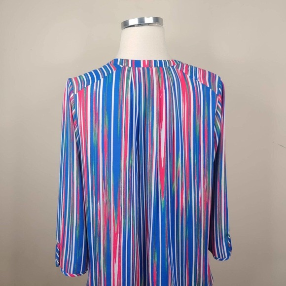 Not Your Daughters Jeans Top Striped 3/4 Sleeve - Picture 10 of 12